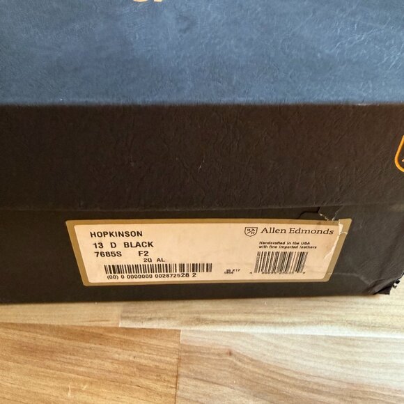 Allen Edmonds Hopkinson Cap Toe Oxford Black